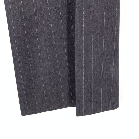 H&M Pant Suit Womens Sz 6 Single Button Blazer Straight Leg Pant Gray Pinstripe - Picture 11 of 13